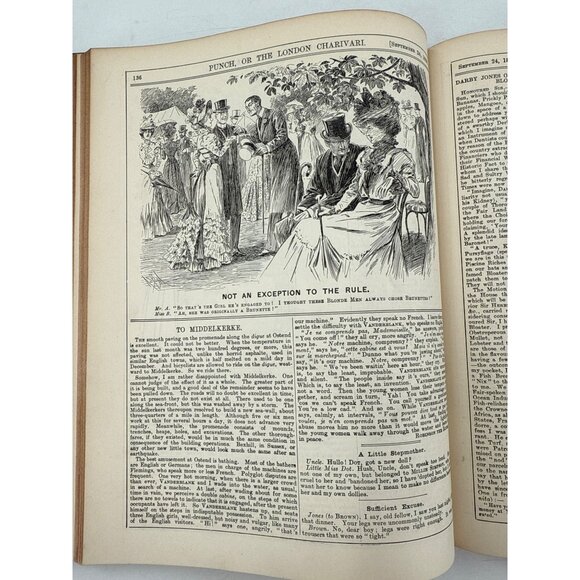 Punch Magazine Bound Volume CXV 1898 Hardcover Collectible Book Illustrated - Picture 9 of 10